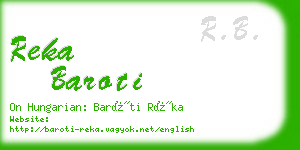 reka baroti business card
